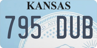 KS license plate 795DUB