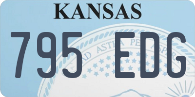 KS license plate 795EDG