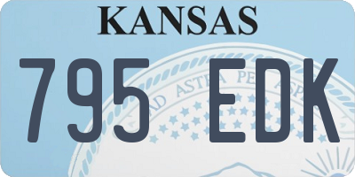 KS license plate 795EDK