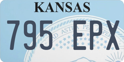 KS license plate 795EPX