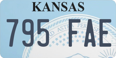 KS license plate 795FAE
