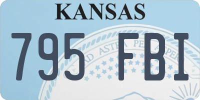 KS license plate 795FBI