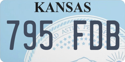 KS license plate 795FDB