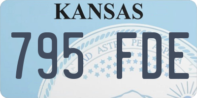 KS license plate 795FDE
