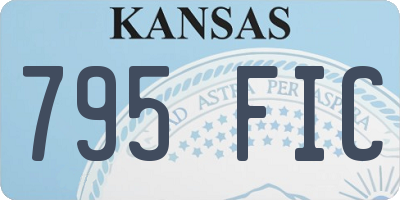 KS license plate 795FIC