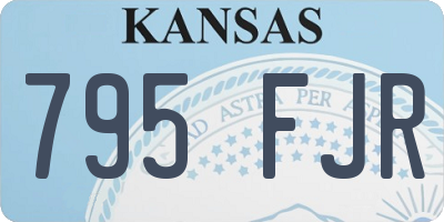 KS license plate 795FJR