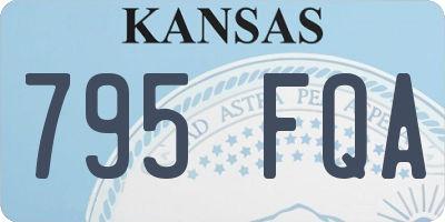 KS license plate 795FQA