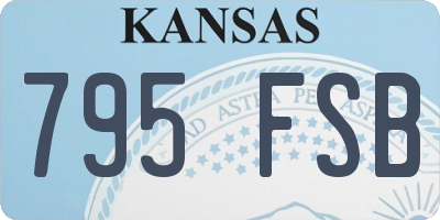 KS license plate 795FSB