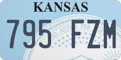 KS license plate 795FZM