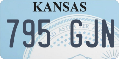 KS license plate 795GJN