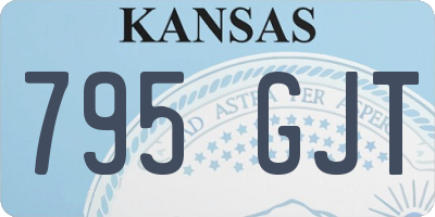 KS license plate 795GJT