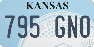 KS license plate 795GNO