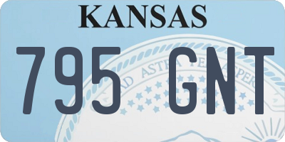 KS license plate 795GNT