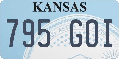 KS license plate 795GOI