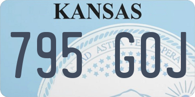 KS license plate 795GOJ