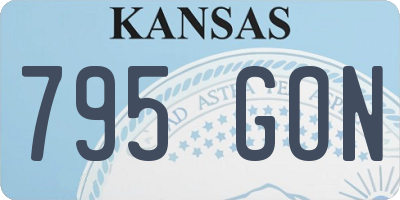 KS license plate 795GON