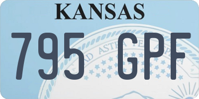 KS license plate 795GPF
