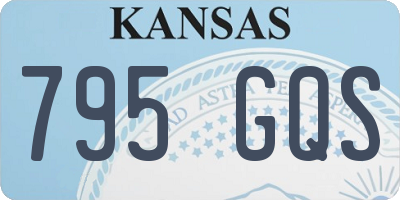 KS license plate 795GQS