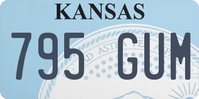 KS license plate 795GUM