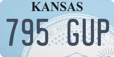 KS license plate 795GUP