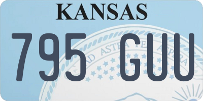 KS license plate 795GUU