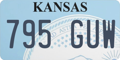 KS license plate 795GUW