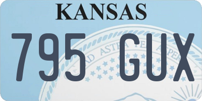 KS license plate 795GUX