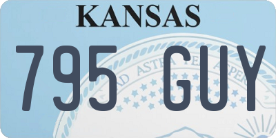 KS license plate 795GUY