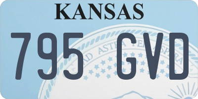 KS license plate 795GVD