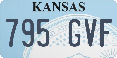 KS license plate 795GVF