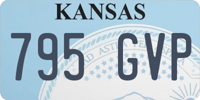KS license plate 795GVP