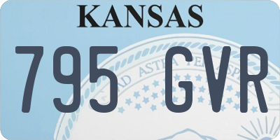 KS license plate 795GVR