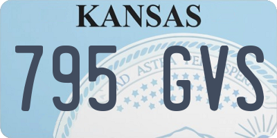 KS license plate 795GVS