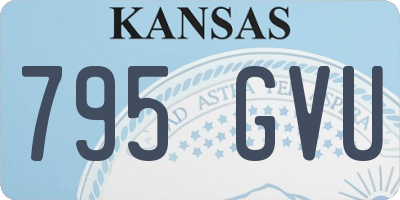 KS license plate 795GVU
