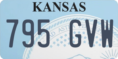 KS license plate 795GVW