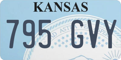 KS license plate 795GVY