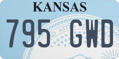 KS license plate 795GWD