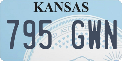 KS license plate 795GWN