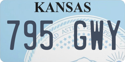 KS license plate 795GWY