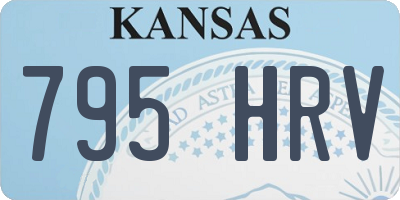 KS license plate 795HRV