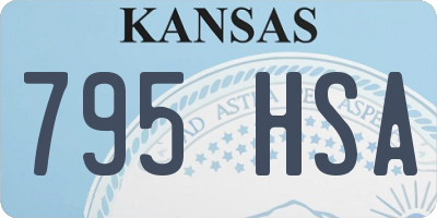 KS license plate 795HSA