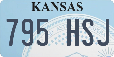 KS license plate 795HSJ