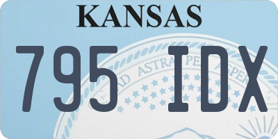 KS license plate 795IDX