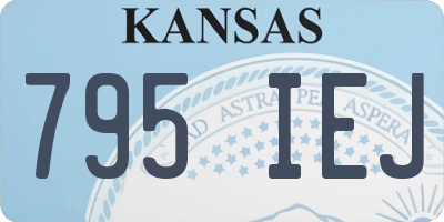 KS license plate 795IEJ