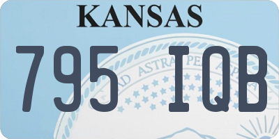 KS license plate 795IQB