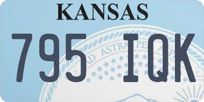 KS license plate 795IQK