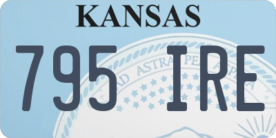 KS license plate 795IRE