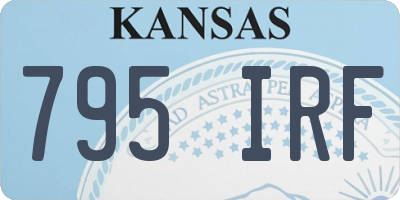 KS license plate 795IRF