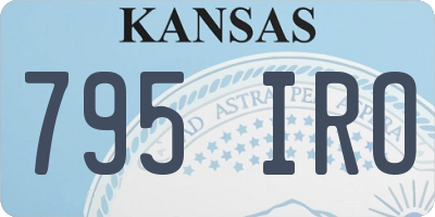 KS license plate 795IRO
