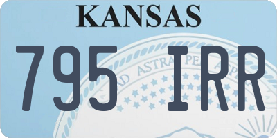 KS license plate 795IRR